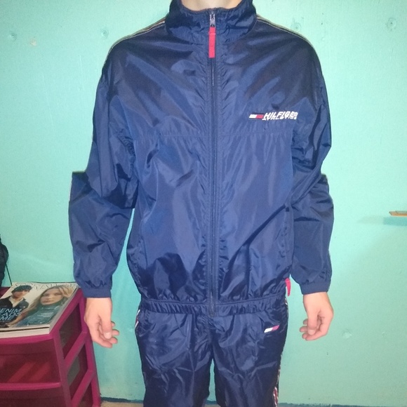 Tommy Hilfiger Jackets \u0026 Coats | Tommy Hilfiger Athletic Warm Up Suit | Color: Blue/Red | Size: M | Alexsasha's Closet